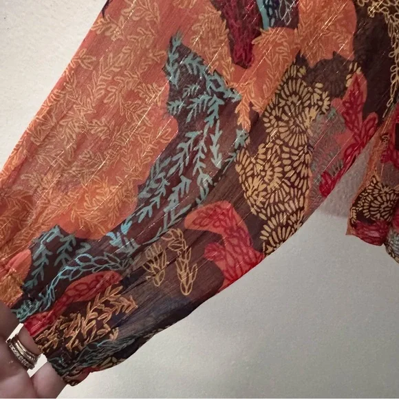 Joie multi pattern blouse size XL - Picture 3 of 6